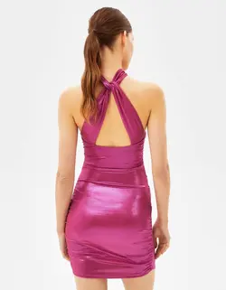 پیراهن مجلسی زنانه صورتی برشکا