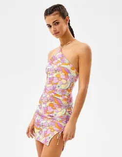 پیراهن مجلسی زنانه نارنجی برشکا