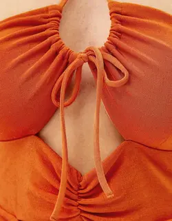 پیراهن مجلسی زنانه نارنجی برشکا