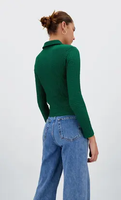 شومیز زنانه سبز تیره استرادیواریوس