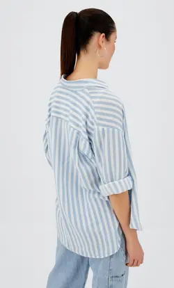 شومیز زنانه آبی استرادیواریوس