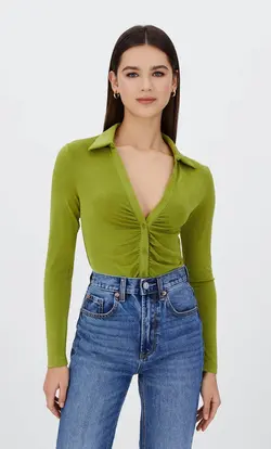 شومیز زنانه سبز استرادیواریوس