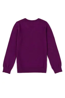 پلیور یقه هفت دخترانه بنفش یو اس پولو