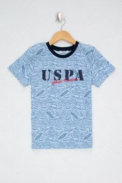 ست لباس راحتی پسرانه آبی روشن یو اس پولو