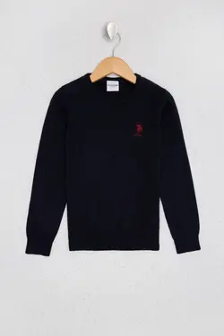 پلیور پسرانه آبی یو اس پولو