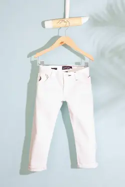 شلوار جین پسرانه سفید یو اس پولو