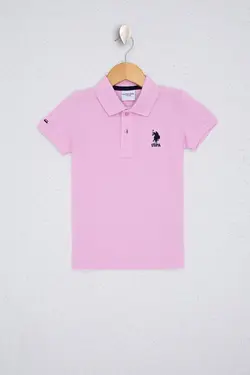 پولوشرت پسرانه صورتی روشن یو اس پولو