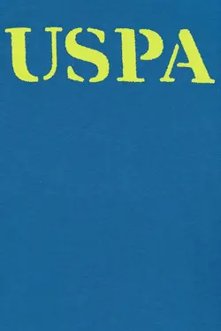 تی شرت یقه گرد پسرانه آبی نفتی یو اس پولو