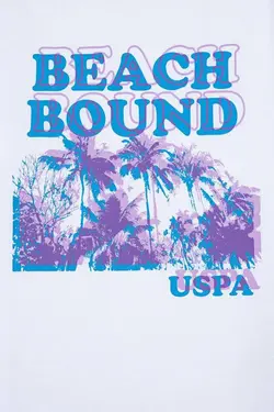 تی شرت یقه گرد پسرانه سفید یو اس پولو