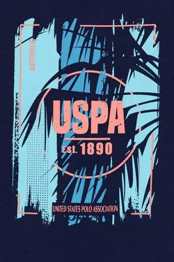 تی شرت یقه گرد پسرانه آبی یو اس پولو