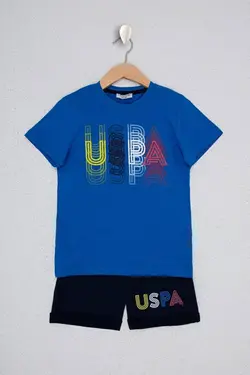 ست لباس راحتی پسرانه آبی یو اس پولو