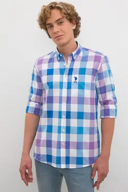 پیراهن چهارخانه مردانه یو اس پولو 50219626-VR037