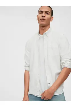 پیراهن آستین بلند ساده مردانه گپ ۶۱۹۵۶۸