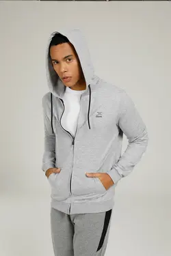 هودی جلو زیپ دار مردانه کینتیکس SN87 BASIC FULL ZIP HOODI