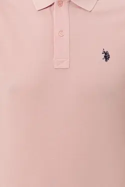 تی شرت مردانه صورتی پودری یو اس پولو