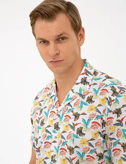 پیراهن آستین کوتاه مردانه چند رنگ پیرکاردین