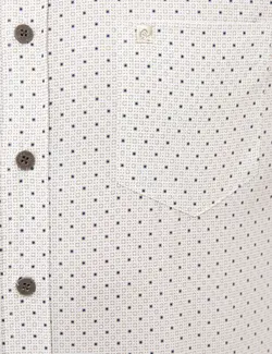 پیراهن آستین کوتاه مردانه سفید پیرکاردین