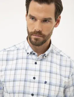 پیراهن آستین کوتاه مردانه سرمه ای پیرکاردین