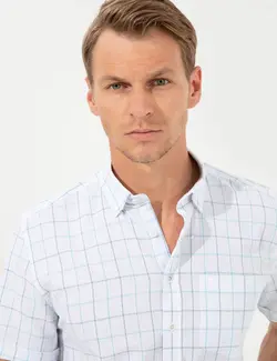 پیراهن آستین کوتاه مردانه زمردی پیرکاردین