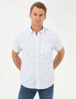 پیراهن آستین کوتاه مردانه زمردی پیرکاردین