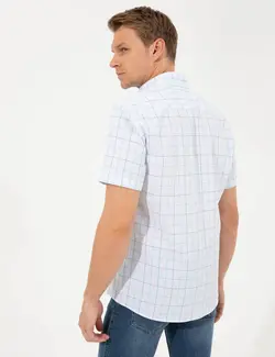 پیراهن آستین کوتاه مردانه زمردی پیرکاردین