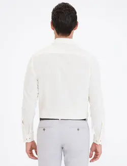 پیراهن آستین بلند مردانه زرد روشن پیرکاردین