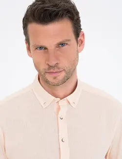 پیراهن آستین بلند مردانه سالمون پیرکاردین