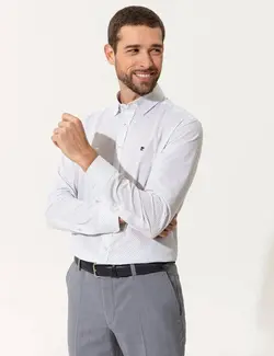 پیراهن آستین بلند مردانه زمردی پیرکاردین