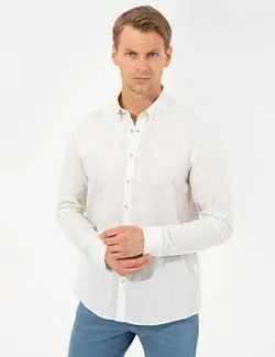 پیراهن آستین بلند مردانه سبز روشن پیرکاردین