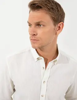 پیراهن آستین بلند مردانه سبز روشن پیرکاردین