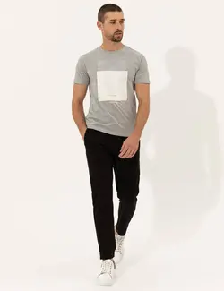 شلوار راحتی اسکینی فیت مردانه مشکی پیرکاردین