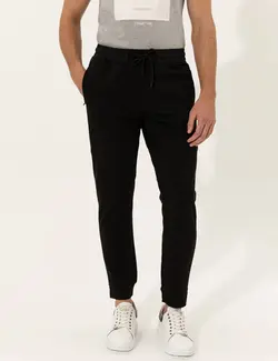 شلوار راحتی اسکینی فیت مردانه مشکی پیرکاردین