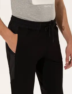 شلوار راحتی اسکینی فیت مردانه مشکی پیرکاردین