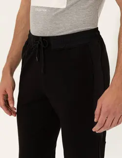 شلوار راحتی اسکینی فیت مردانه مشکی پیرکاردین