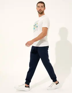 شلوار راحتی جذب مردانه سرمه ای پیرکاردین