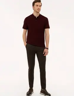 شلوار کتان مردانه قهوه ای کاشارل