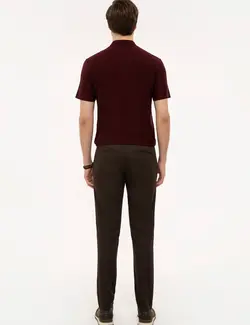 شلوار کتان مردانه قهوه ای کاشارل