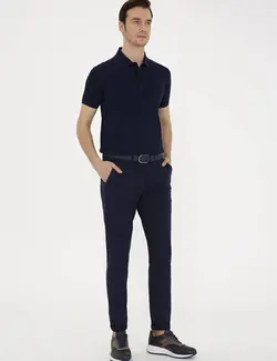 شلوار کتان مردانه سرمه ای کاشارل