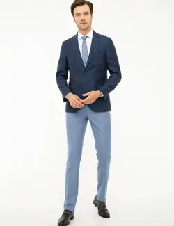 شلوار پارچه ای مردانه آبی تیره کاشارل