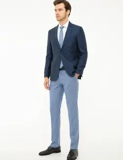 شلوار پارچه ای مردانه آبی تیره کاشارل