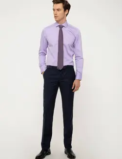 پیراهن آستین بلند مردانه بنفش کاشارل