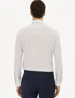 پیراهن آستین بلند مردانه زرشکی کاشارل