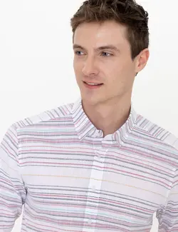 پیراهن آستین بلند مردانه قرمز کاشارل