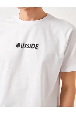 تی شرت آستین کوتاه مردانه کوتون ۲YAM11502LK-Beyaz