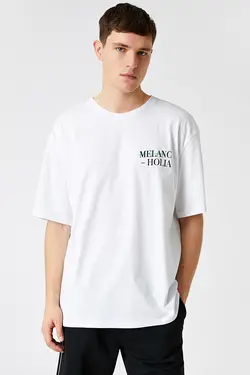 تی شرت آستین کوتاه مردانه کوتون ۲SAM10338HK-Beyaz