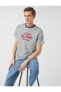 تی شرت آستین کوتاه مردانه کوتون ۲SAM11238HK-Ekru