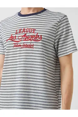 تی شرت آستین کوتاه مردانه کوتون ۲SAM11238HK-Ekru