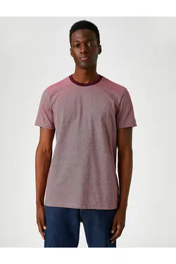 تی شرت آستین کوتاه مردانه کوتون ۲SAM10593HK-Bordo