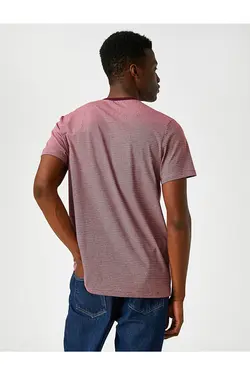 تی شرت آستین کوتاه مردانه کوتون ۲SAM10593HK-Bordo