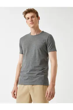 تی شرت آستین کوتاه مردانه کوتون ۲KAM12136LK-Gri